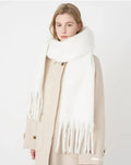 Thick Scarf – Thick Wool Cashmere-Style Scarf for Women for Winter-Myra Lina