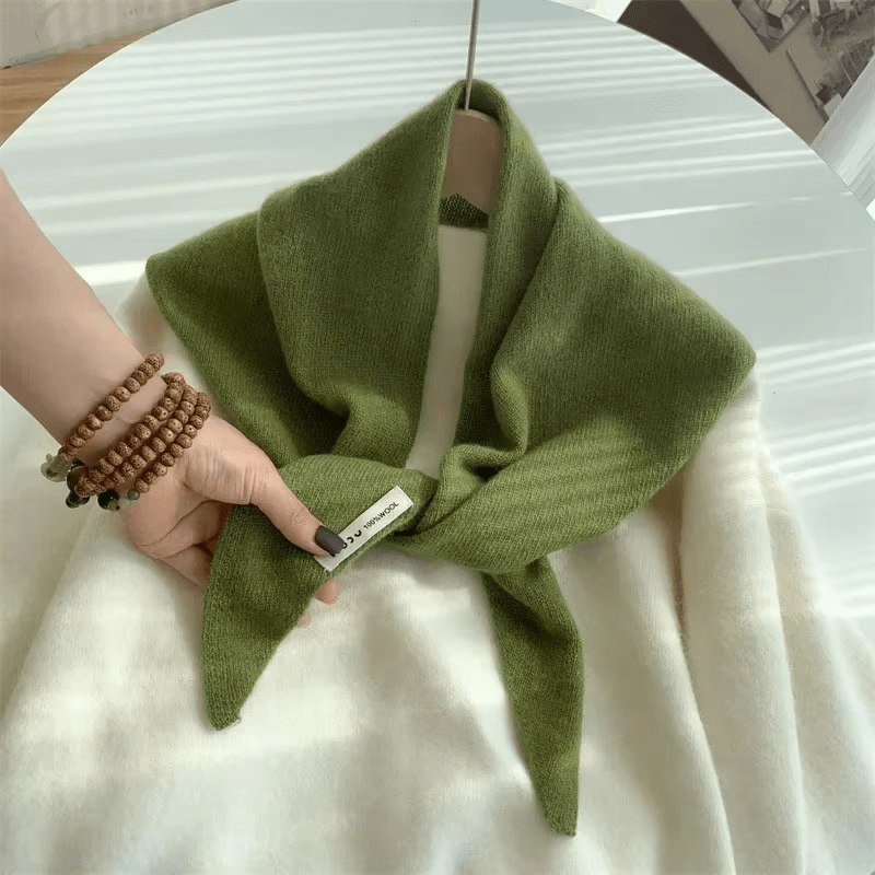 Triangle Knit Scarf | Small | Warm | Triangle Scarf | Women's Scarf-Myra Lina