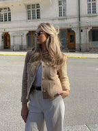Tweed Jacket | Beige | Elegant | Summer Jacket | Women's Jacket-Myra Lina