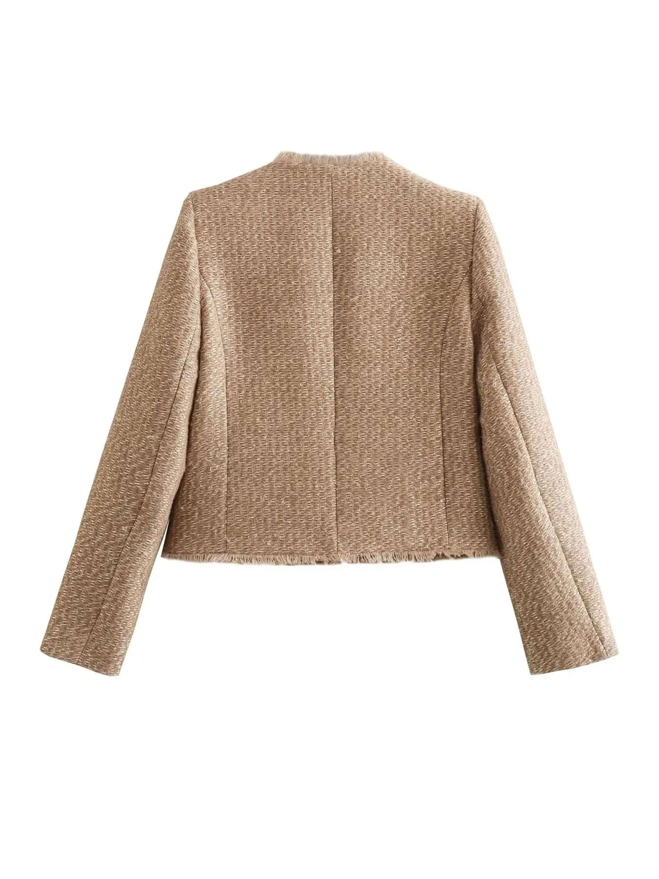 Tweed Jacket | Beige | Elegant | Summer Jacket | Women's Jacket-Myra Lina