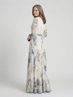 V Neck Maxi Dress | Floral | Long Sleeve-Myra Lina