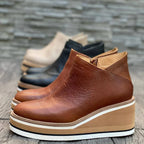 Wedge Ankle Boots – Orthopedic – Platform – Ankle Boots – Women's Boots-Myra Lina