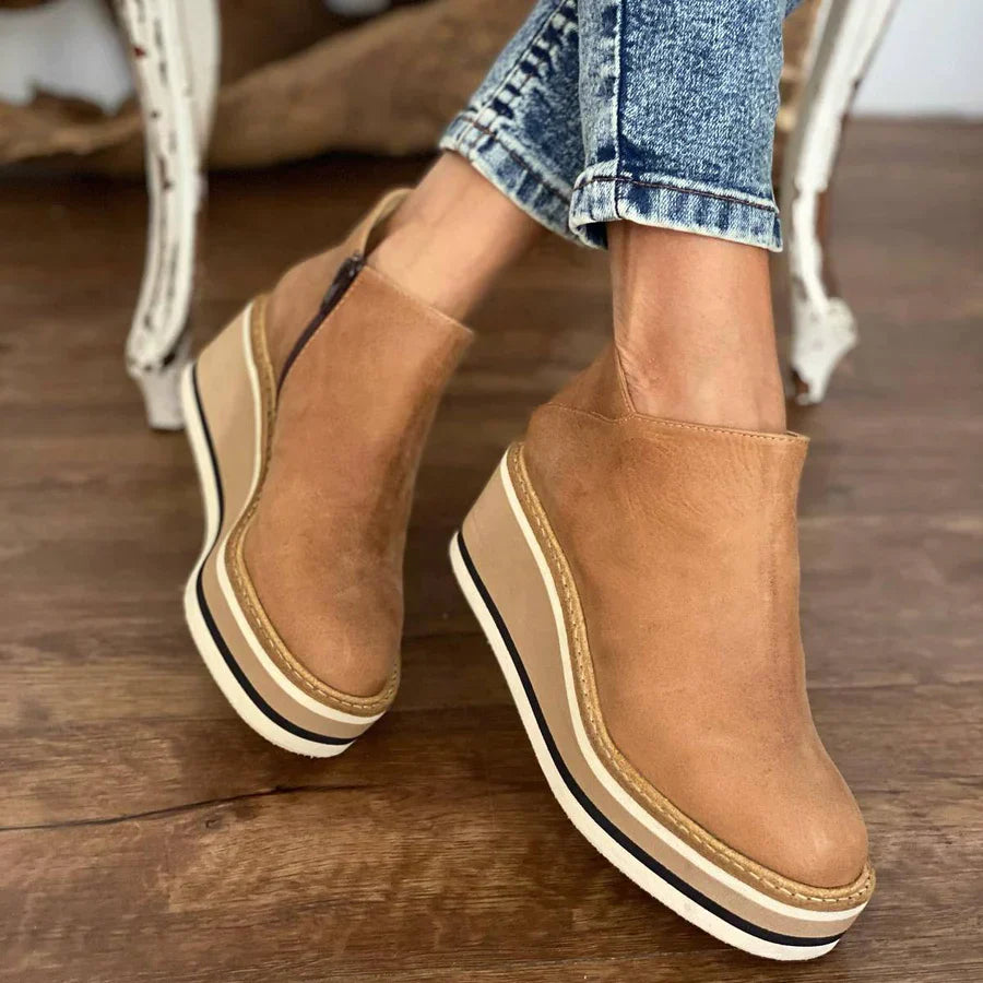 Wedge Ankle Boots – Orthopedic – Platform – Ankle Boots – Women's Boots-Myra Lina
