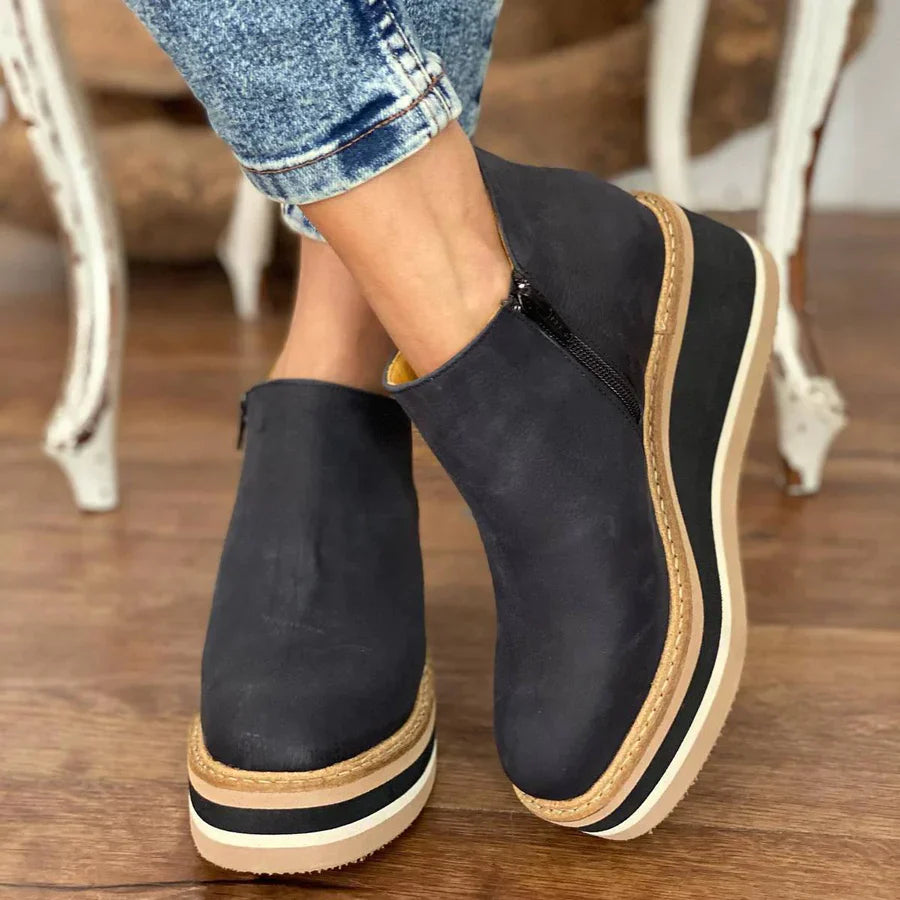 Wedge Ankle Boots – Orthopedic – Platform – Ankle Boots – Women's Boots-Myra Lina