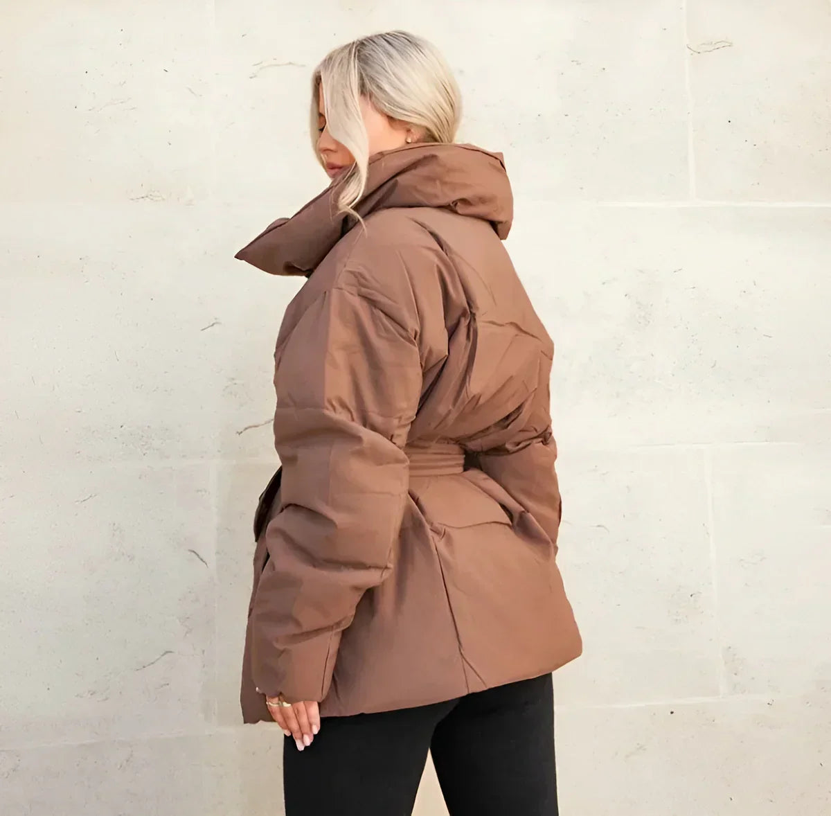 Winter Coat | Padded | Belted | Puffer Jacket | Women's Coat-Myra Lina