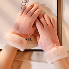 Winter Gloves – Warm Faux Fur Lined Touchscreen Gloves – Women's Gloves-Myra Lina