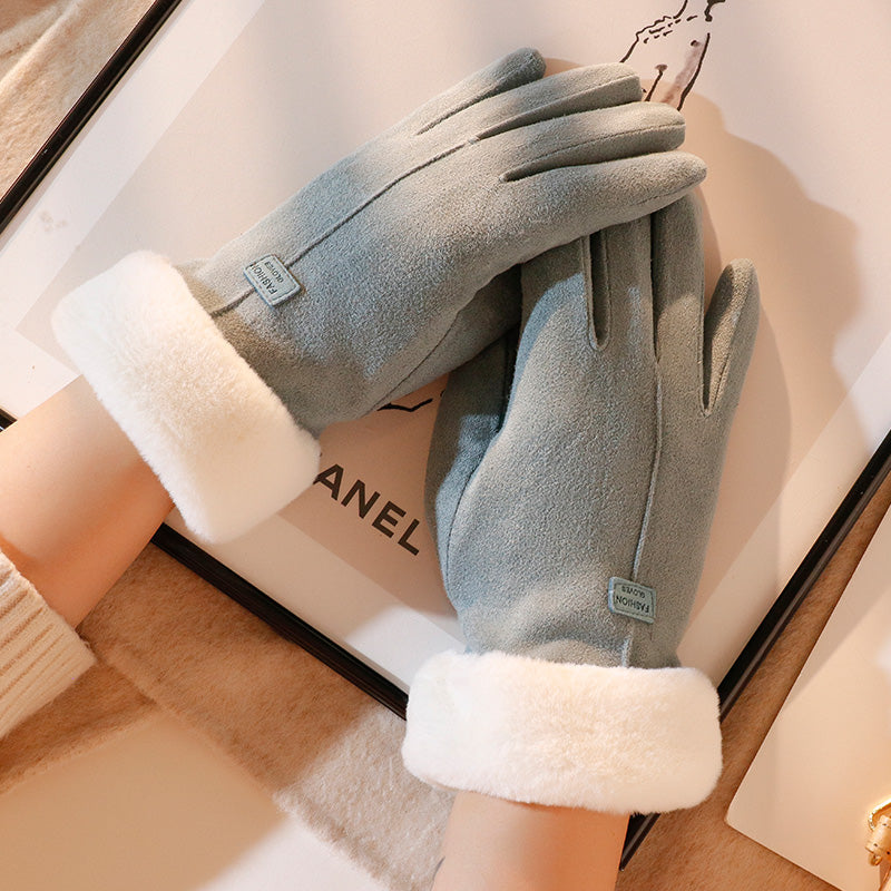 Winter Gloves – Warm Faux Fur Lined Touchscreen Gloves – Women's Gloves-Myra Lina