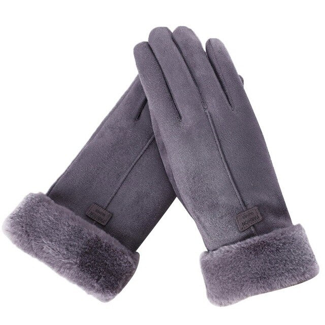 Winter Gloves – Warm Faux Fur Lined Touchscreen Gloves – Women's Gloves-Myra Lina