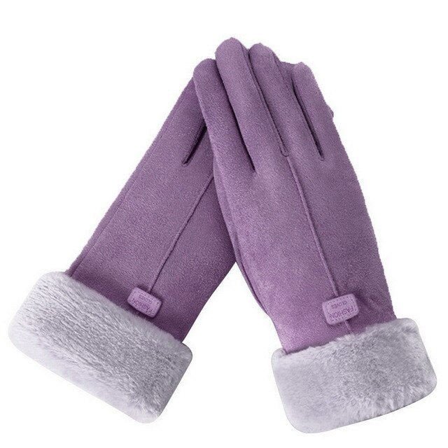 Winter Gloves – Warm Faux Fur Lined Touchscreen Gloves – Women's Gloves-Myra Lina