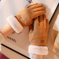 Winter Gloves – Warm Faux Fur Lined Touchscreen Gloves – Women's Gloves-Myra Lina
