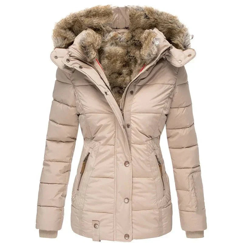 Winter Jacket | Hooded Jacket | Parka | Fur-Trimmed Jacket | Women's Winter Jacket-Myra Lina
