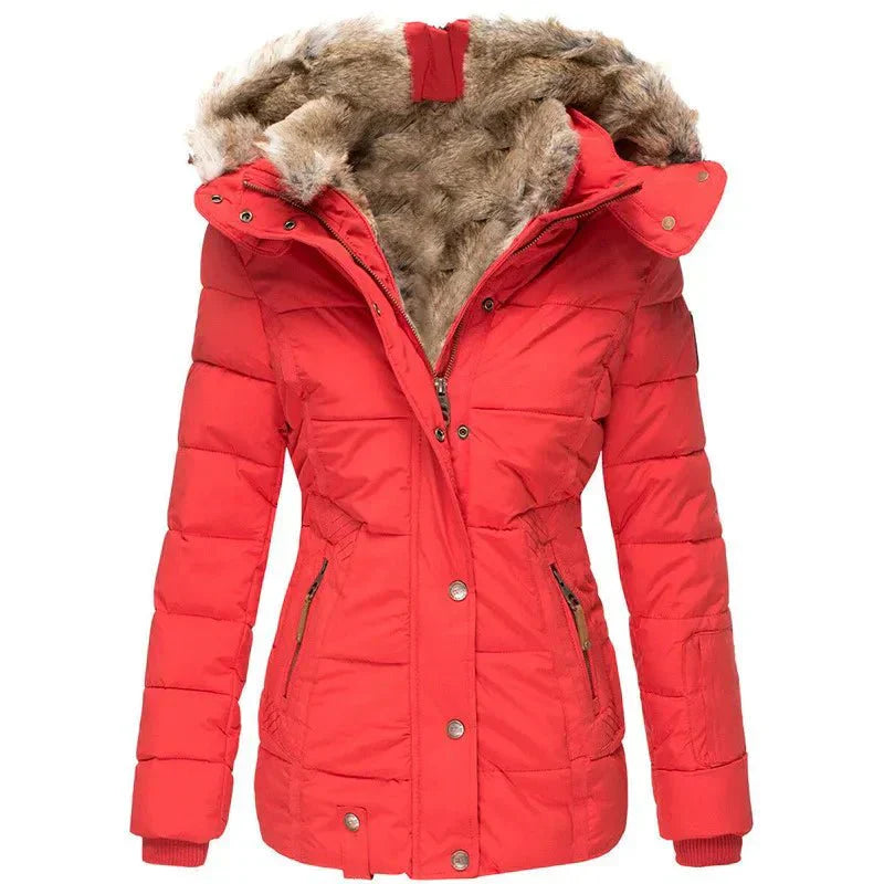 Winter Jacket | Hooded Jacket | Parka | Fur-Trimmed Jacket | Women's Winter Jacket-Myra Lina