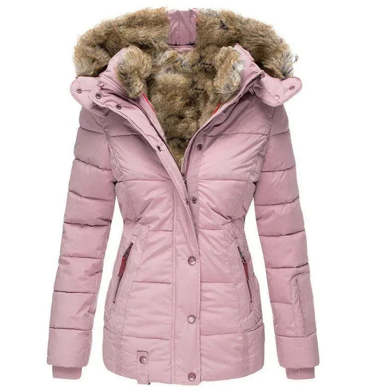 Winter Jacket | Hooded Jacket | Parka | Fur-Trimmed Jacket | Women's Winter Jacket-Myra Lina