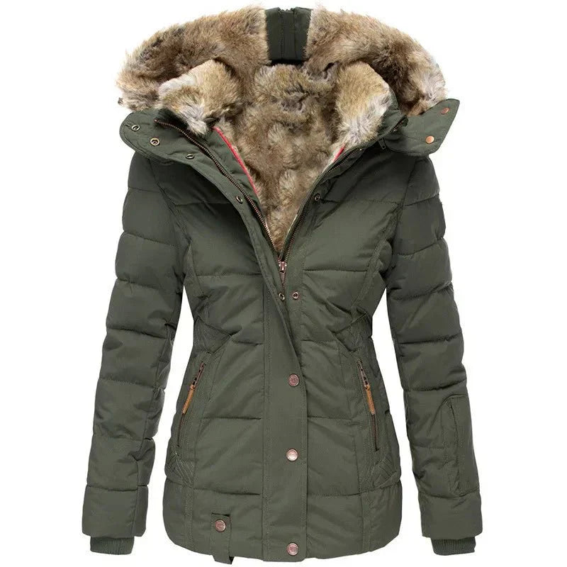 Winter Jacket | Hooded Jacket | Parka | Fur-Trimmed Jacket | Women's Winter Jacket-Myra Lina