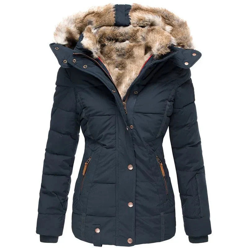 Winter Jacket | Hooded Jacket | Parka | Fur-Trimmed Jacket | Women's Winter Jacket-Myra Lina