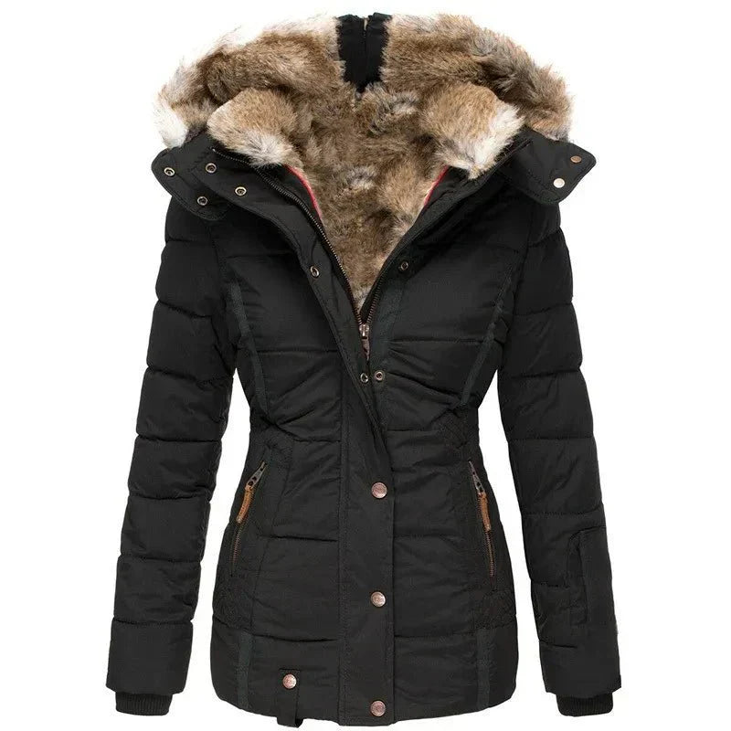Winter Jacket | Hooded Jacket | Parka | Fur-Trimmed Jacket | Women's Winter Jacket-Myra Lina
