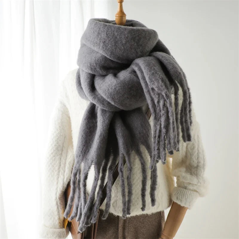 Winter Scarf – Warm – Large – Chunky Scarf – Women's Scarf-Myra Lina