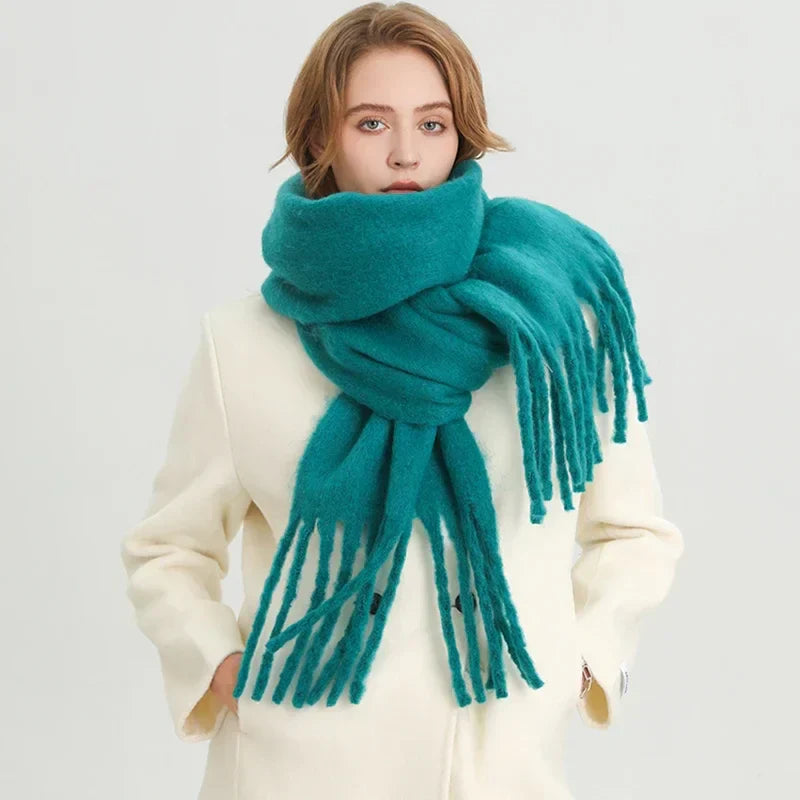 Winter Scarf – Warm – Large – Chunky Scarf – Women's Scarf-Myra Lina