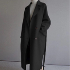 Winter Trench Coat – Long Oversized Wool Blend Overcoat for Women-Myra Lina