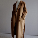 Winter Trench Coat – Long Oversized Wool Blend Overcoat for Women-Myra Lina