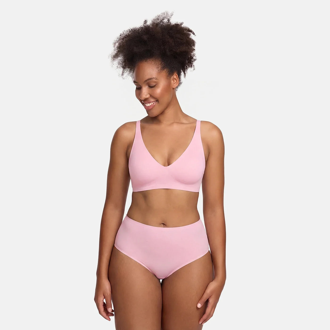 Wireless Push Up Bra | Padded V Neck Comfort Bra-Myra Lina