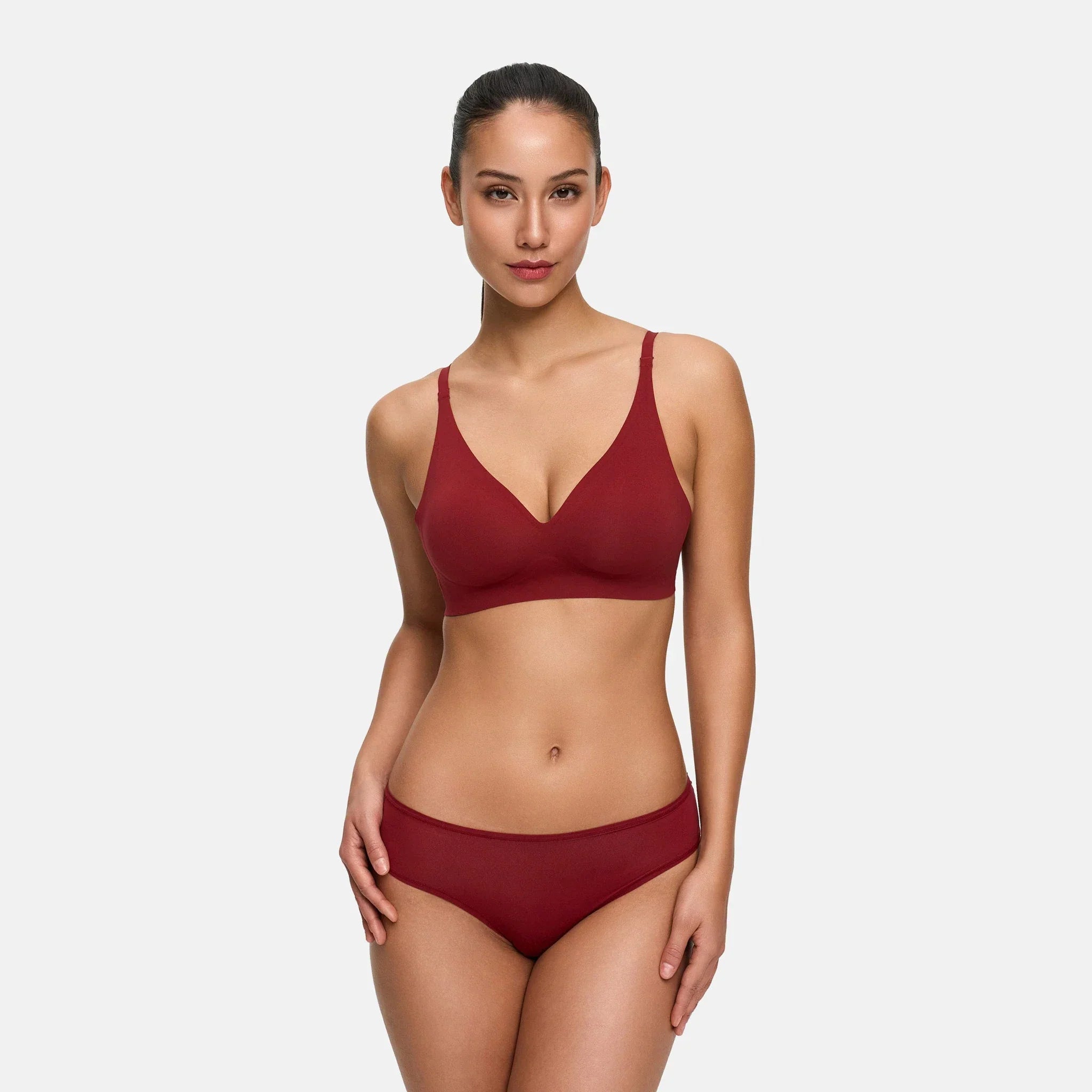 Wireless Push Up Bra | Padded V Neck Comfort Bra-Myra Lina