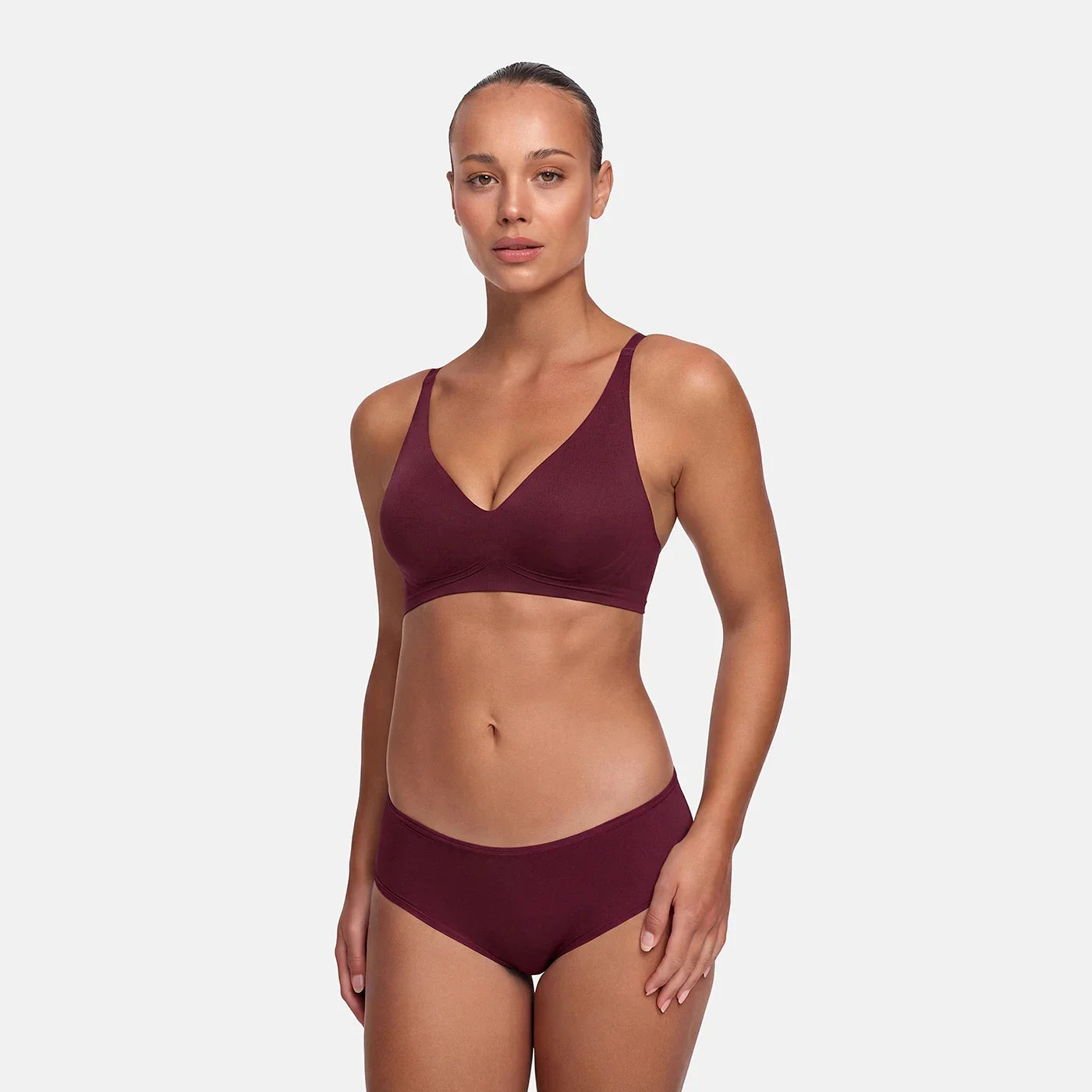 Wireless Push Up Bra | Padded V Neck Comfort Bra-Myra Lina