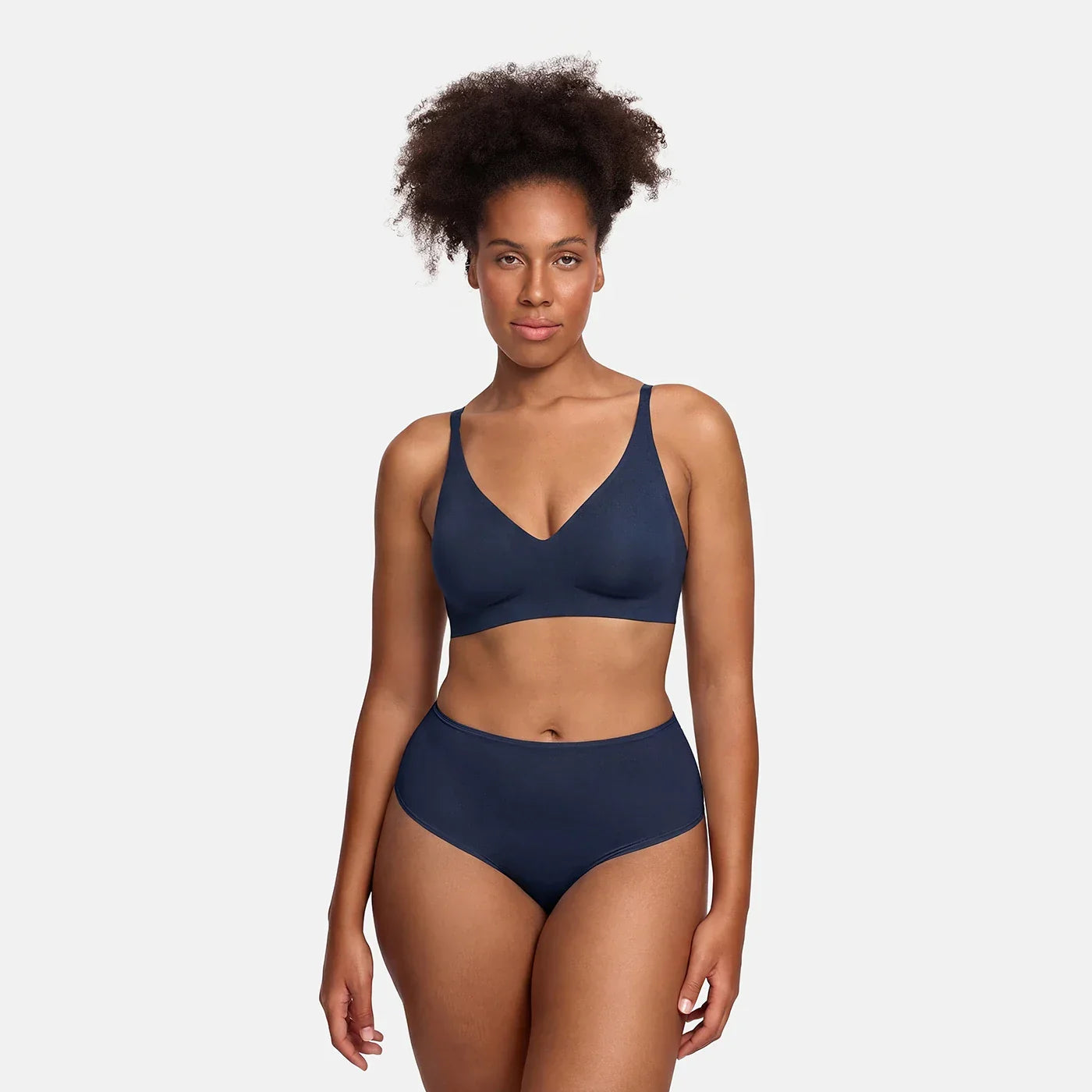 Wireless Push Up Bra | Padded V Neck Comfort Bra-Myra Lina