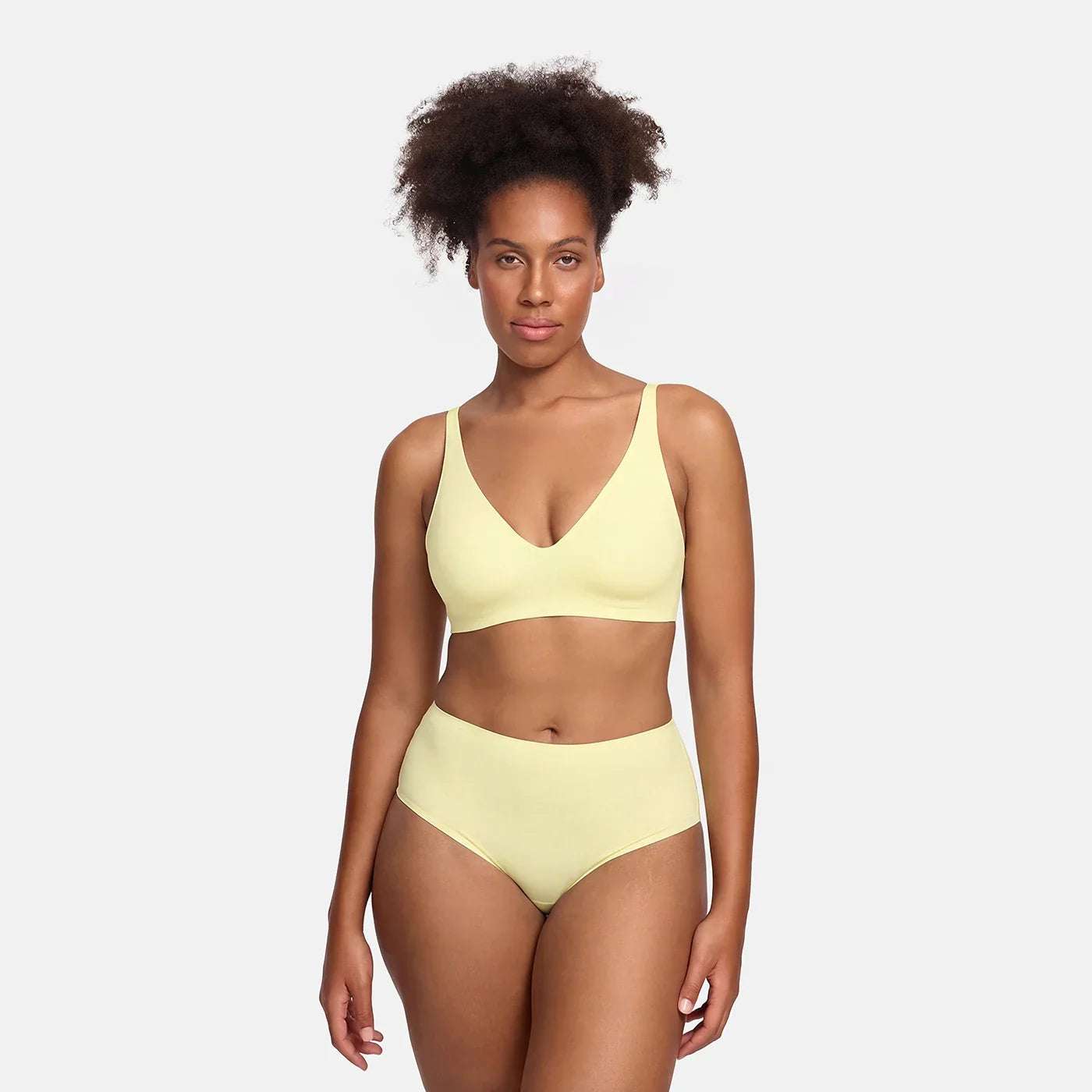 Wireless Push Up Bra | Padded V Neck Comfort Bra-Myra Lina