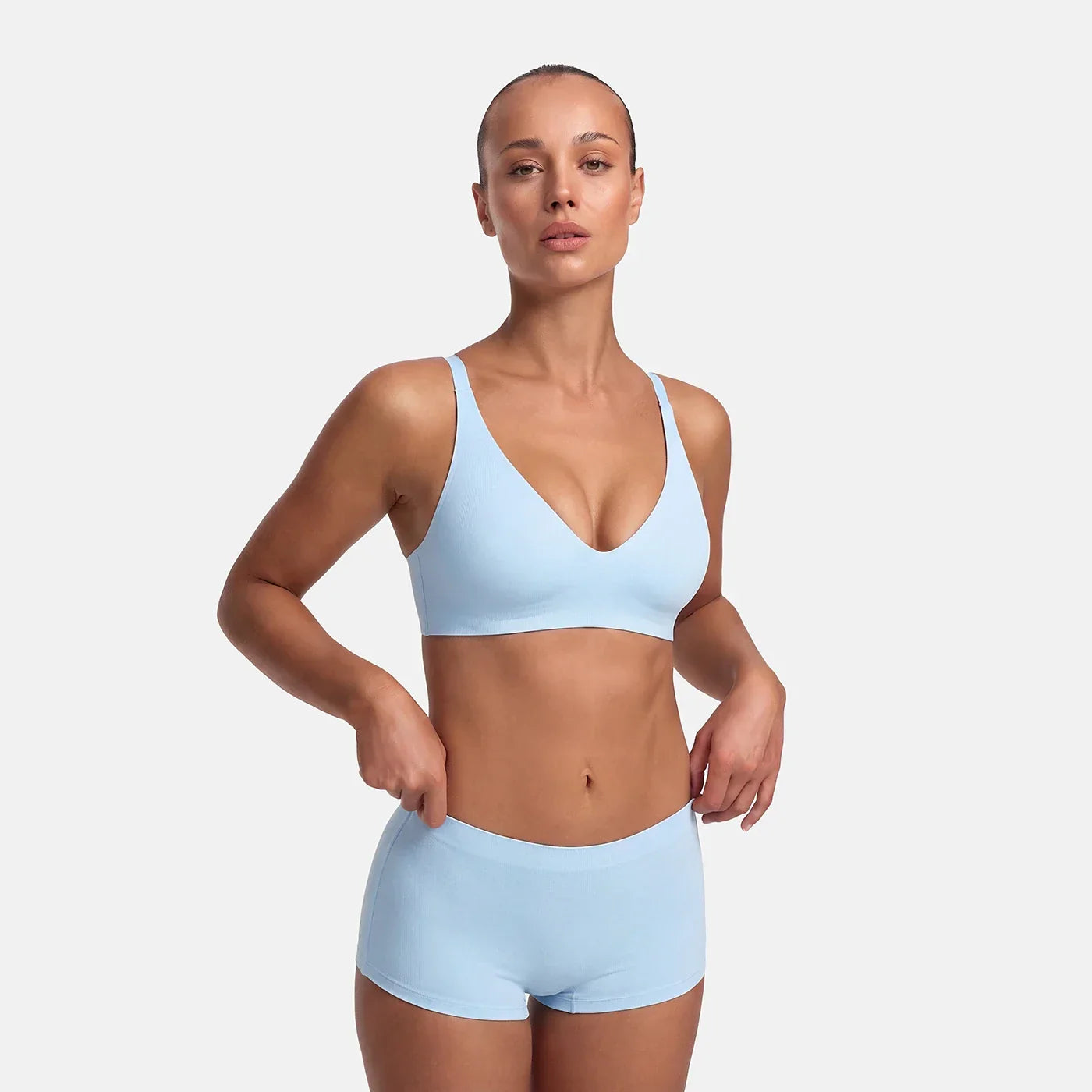 Wireless Push Up Bra | Padded V Neck Comfort Bra-Myra Lina
