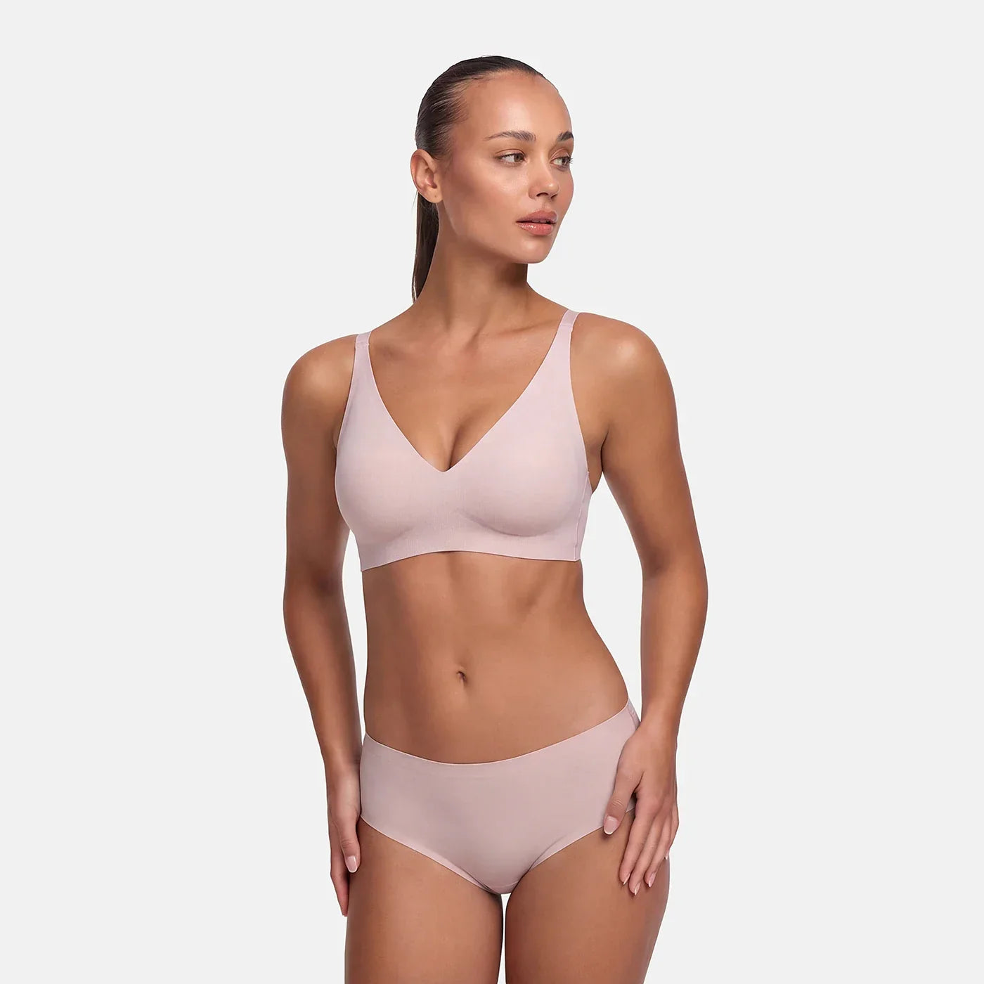 Wireless Push Up Bra | Padded V Neck Comfort Bra-Myra Lina