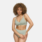 Wireless Push Up Bra | Padded V Neck Comfort Bra-Myra Lina
