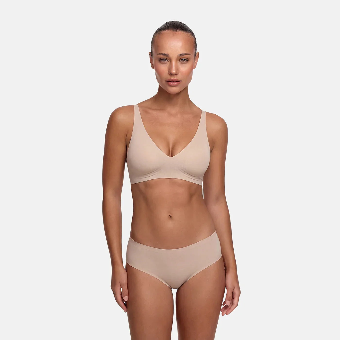 Wireless Push Up Bra | Padded V Neck Comfort Bra-Myra Lina