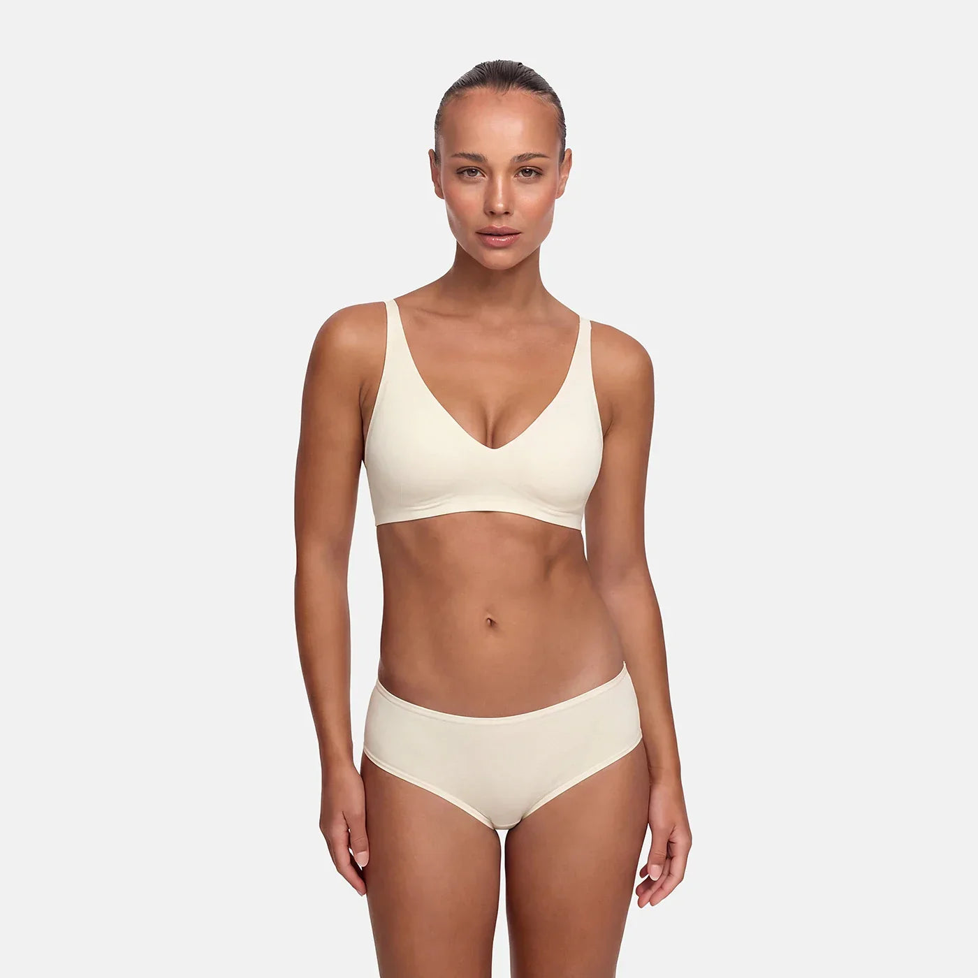 Wireless Push Up Bra | Padded V Neck Comfort Bra-Myra Lina