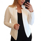Women's Blazer – Formal Open Cardigan with Front Button Closure-Myra Lina