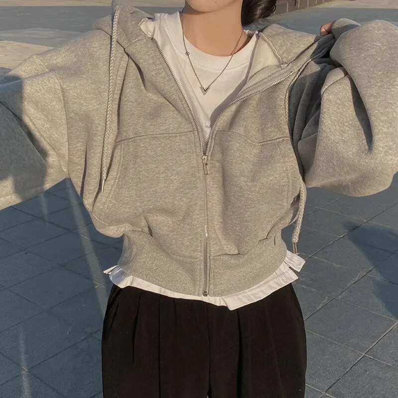 Women's Hoodie | Comfortable | Oversized | Zip-Up Hoodie | Women's Zip Hoodies-Myra Lina