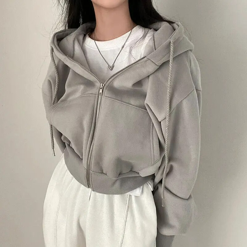 Women's Hoodie | Comfortable | Oversized | Zip-Up Hoodie | Women's Zip Hoodies-Myra Lina