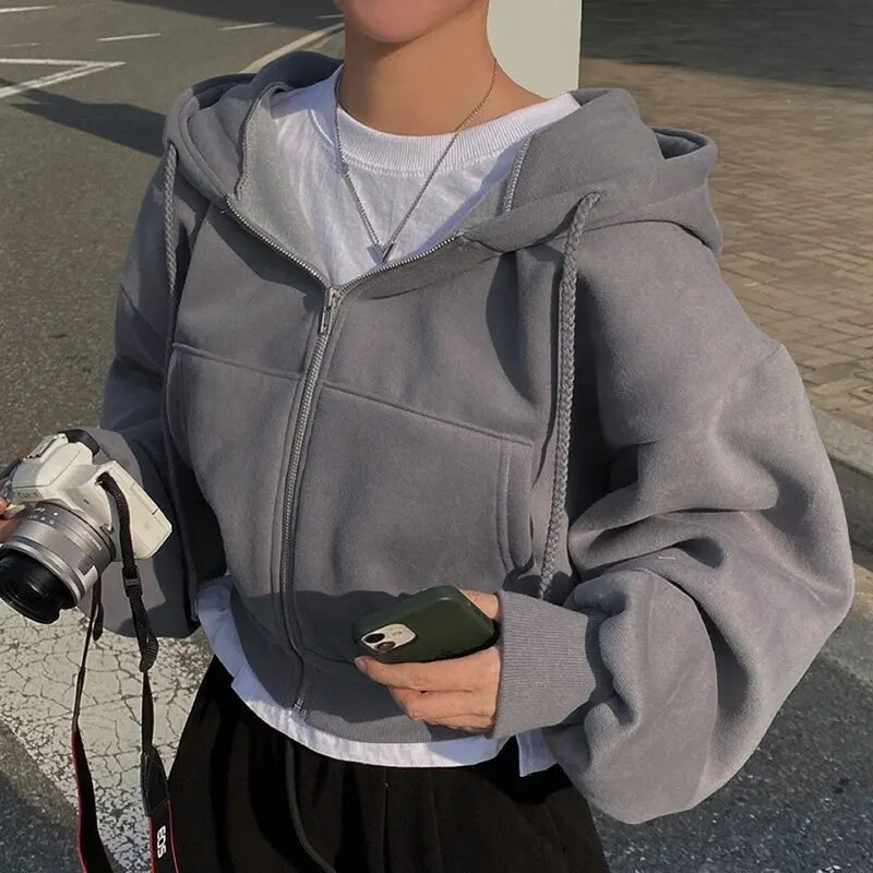 Women's Hoodie | Comfortable | Oversized | Zip-Up Hoodie | Women's Zip Hoodies-Myra Lina