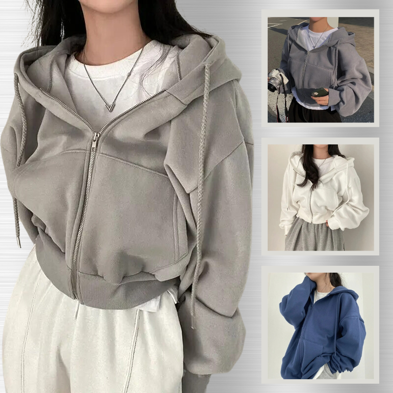 Women's Hoodie | Comfortable | Oversized | Zip-Up Hoodie | Women's Zip Hoodies-Myra Lina