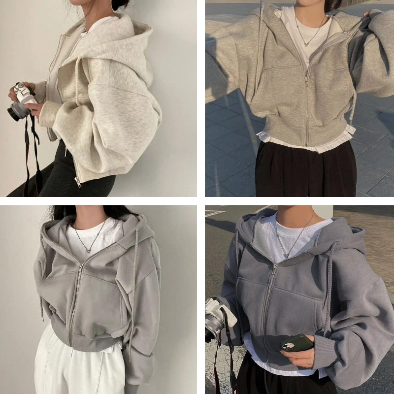 Women's Hoodie | Comfortable | Oversized | Zip-Up Hoodie | Women's Zip Hoodies-Myra Lina