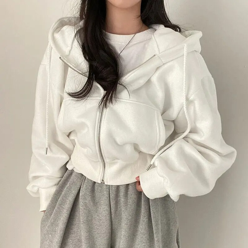 Women's Hoodie | Comfortable | Oversized | Zip-Up Hoodie | Women's Zip Hoodies-Myra Lina