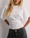 Women's T-Shirt – Wide Sleeves – Round Neck – Batwing T-Shirt – Women's Blouse-Myra Lina