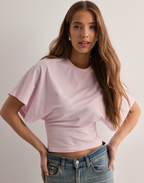 Women's T-Shirt – Wide Sleeves – Round Neck – Batwing T-Shirt – Women's Blouse-Myra Lina