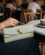 Woven Clutch | Small Evening Shoulder Bag | Adjustable Strap-Myra Lina