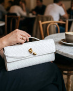 Woven Clutch | Small Evening Shoulder Bag | Adjustable Strap-Myra Lina