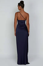 Formal Dress | One Shoulder Satin Gown | High Split-Myra Lina
